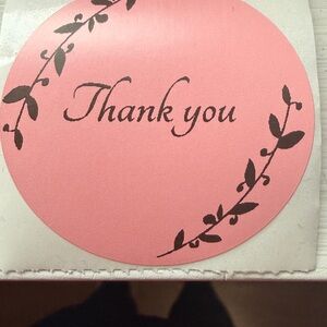 Tissue paper or thank you card stickers